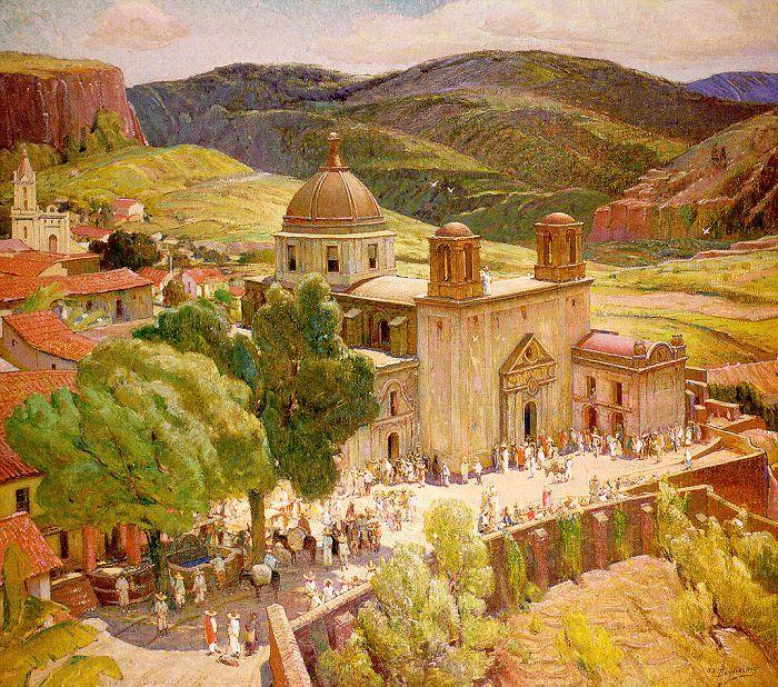 Berninghaus, Oscar Edmund Taxco oil painting image